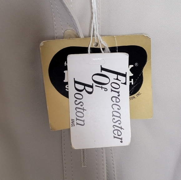 Vintage NWT Forecaster of Boston | Cream Water Repellent Trench Coat Size 11/12 - Picture 3 of 9